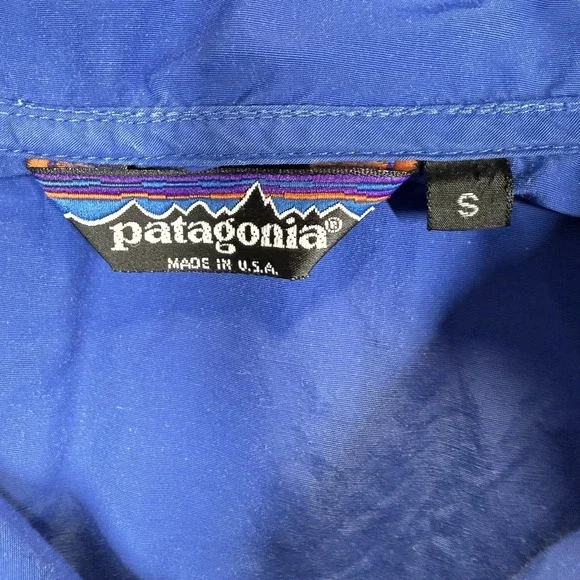 Patagonia Snap-T Anorak Mens S 1998 Blue Vintage Hooded Pullover Windbreaker USA - Picture 7 of 10